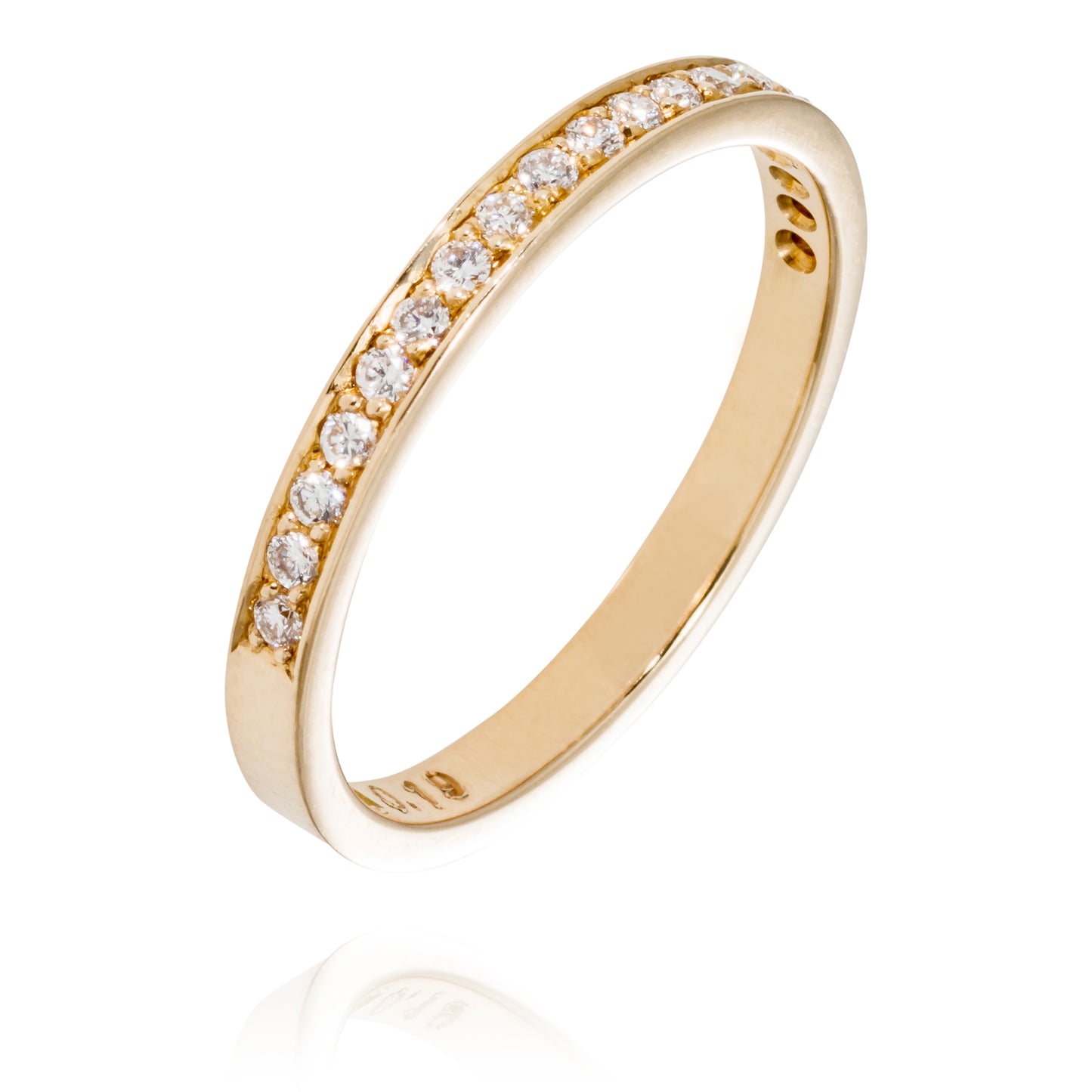 Vigselring Alliansring rödguld 0,19ct