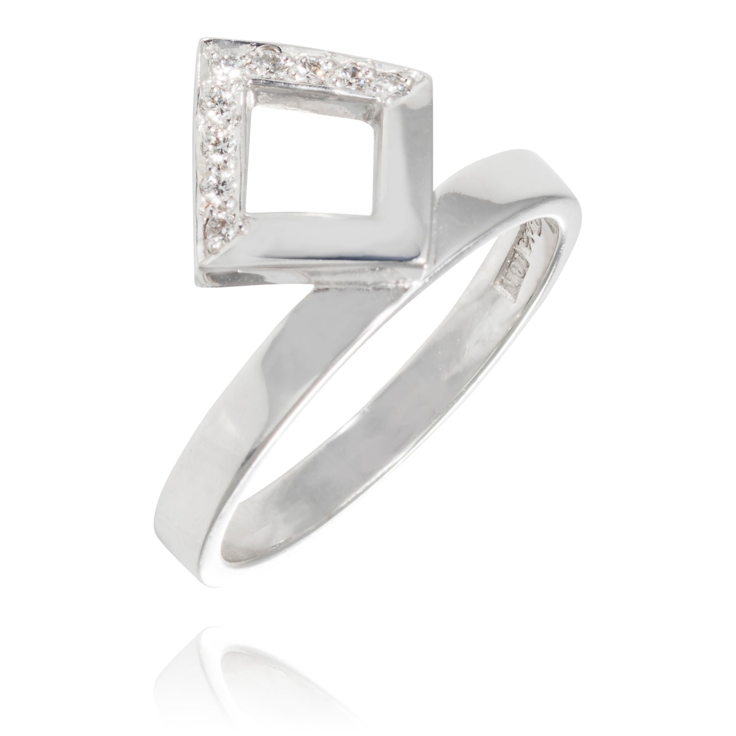 The square vitguld 0,09 ct