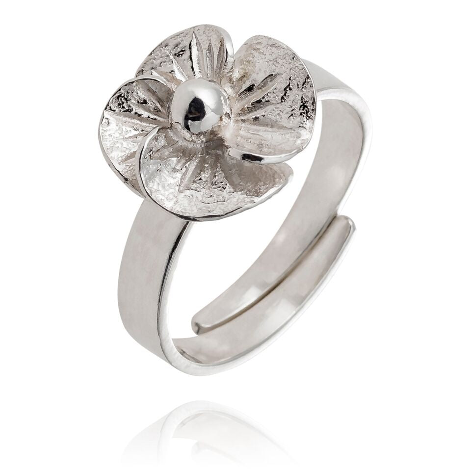 Äppelblom ring i silver