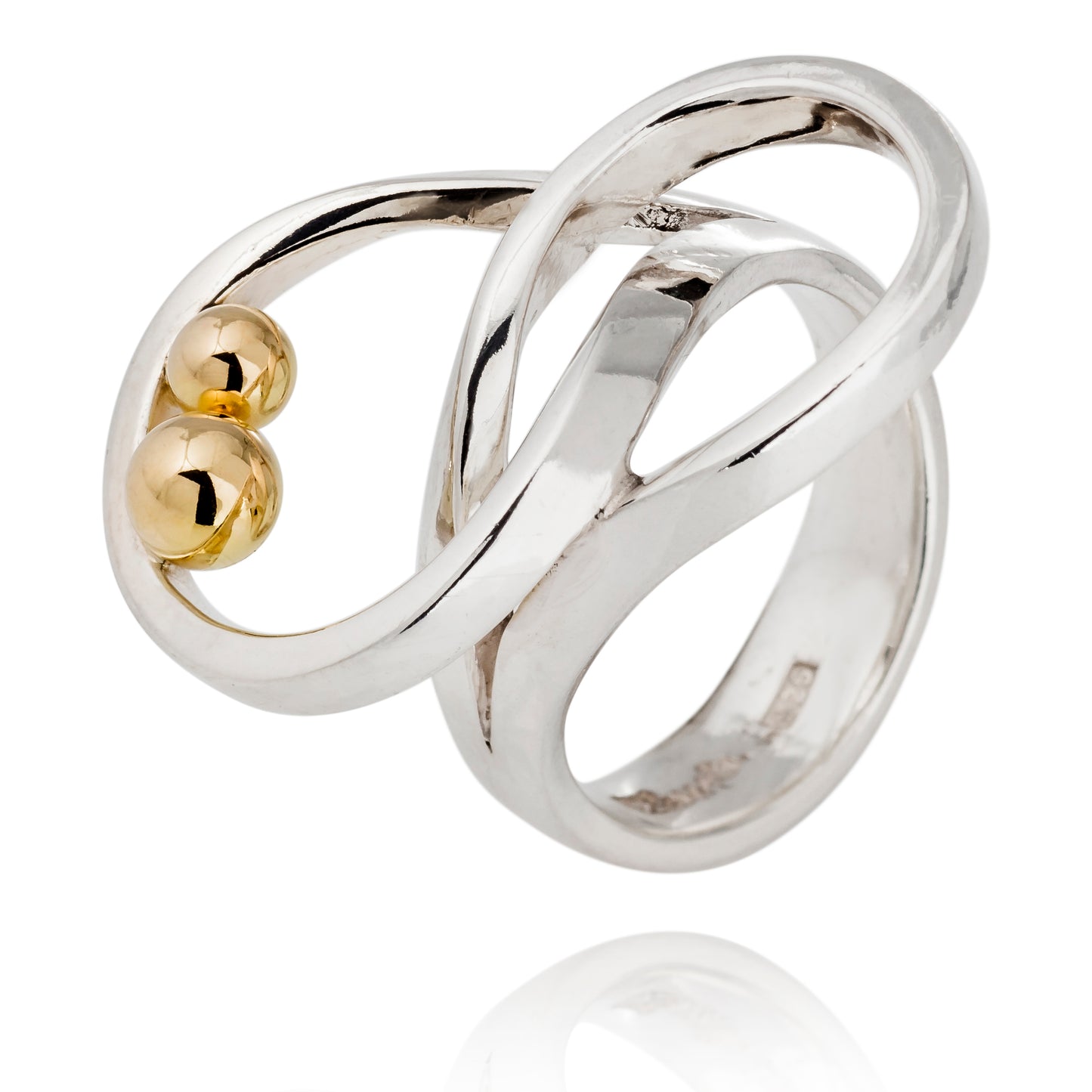 Eternity ring i silver guldkulor