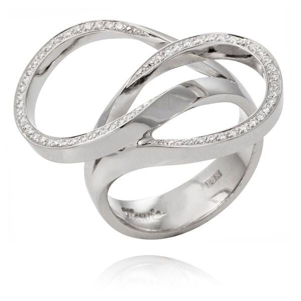 Eternity ring in white gold with white brilliants (0.31ct) (TWVVS)