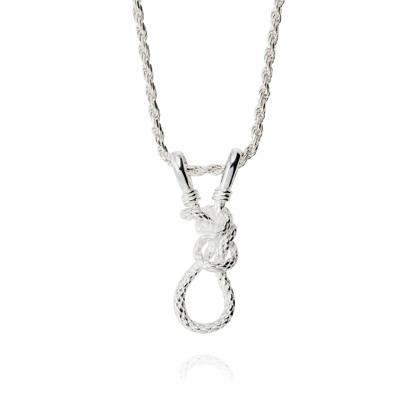 Kärleksknop hänge silver mellan