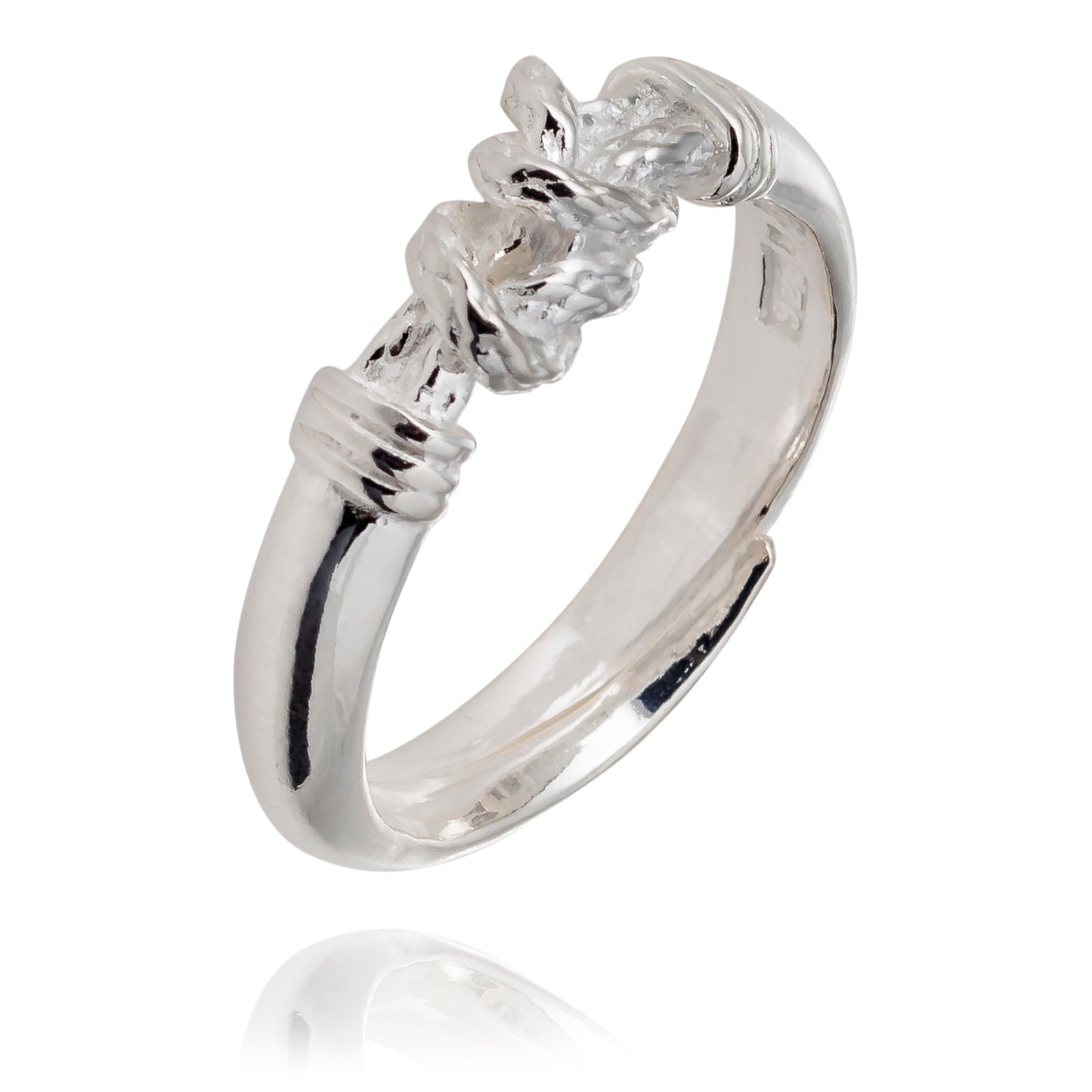 Kärleksknop ring i silver