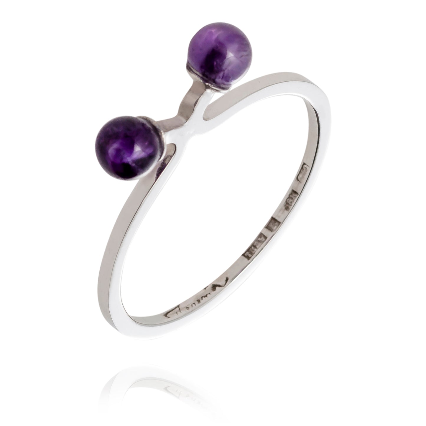 Sagan om ringen 1 ring i vitguld med ametister
