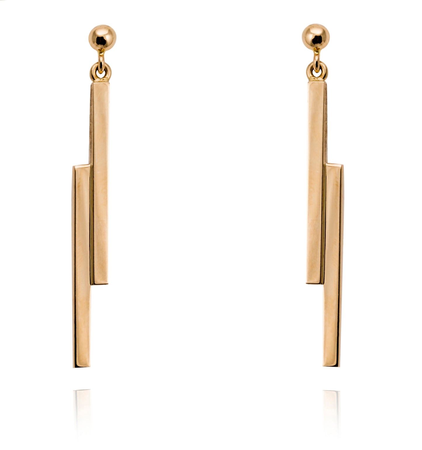 Stairway örhängen hängande rödguld