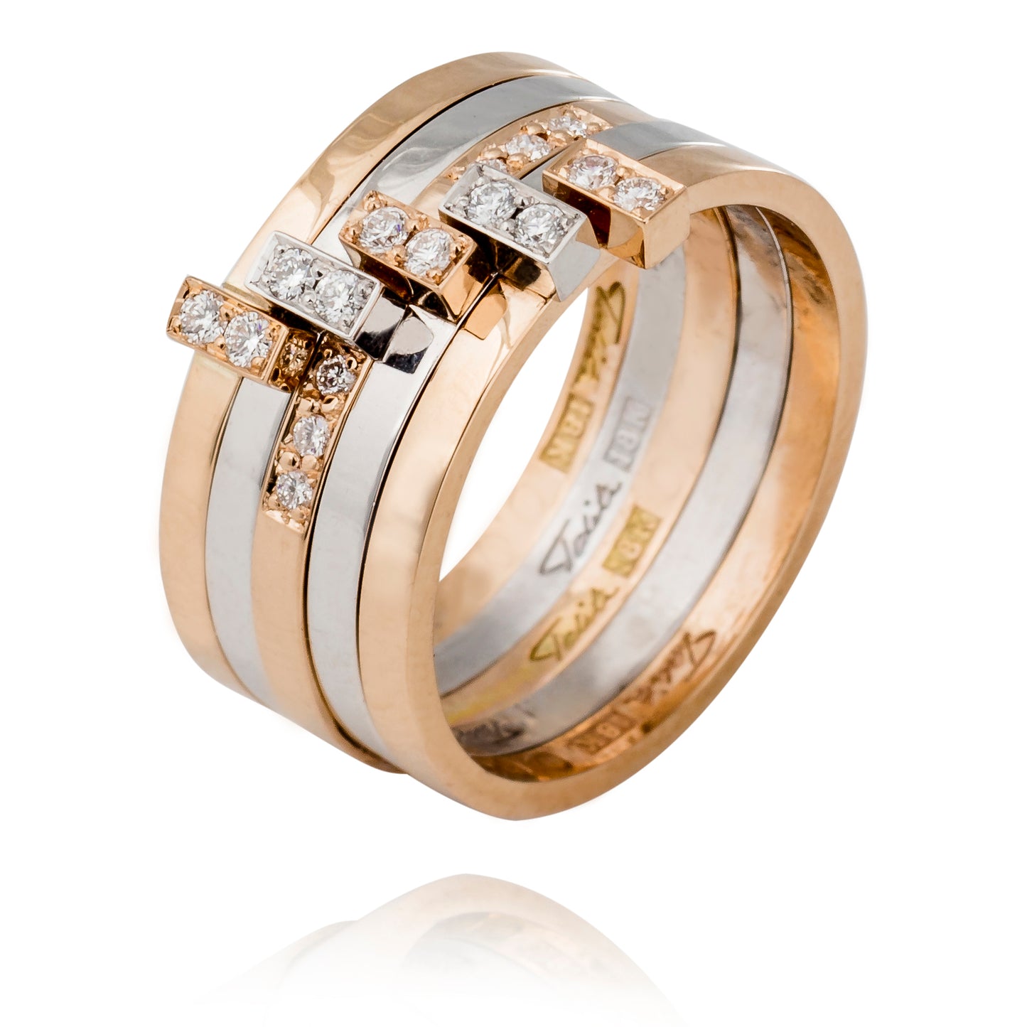 Stairway ring vitguld 0,08ct