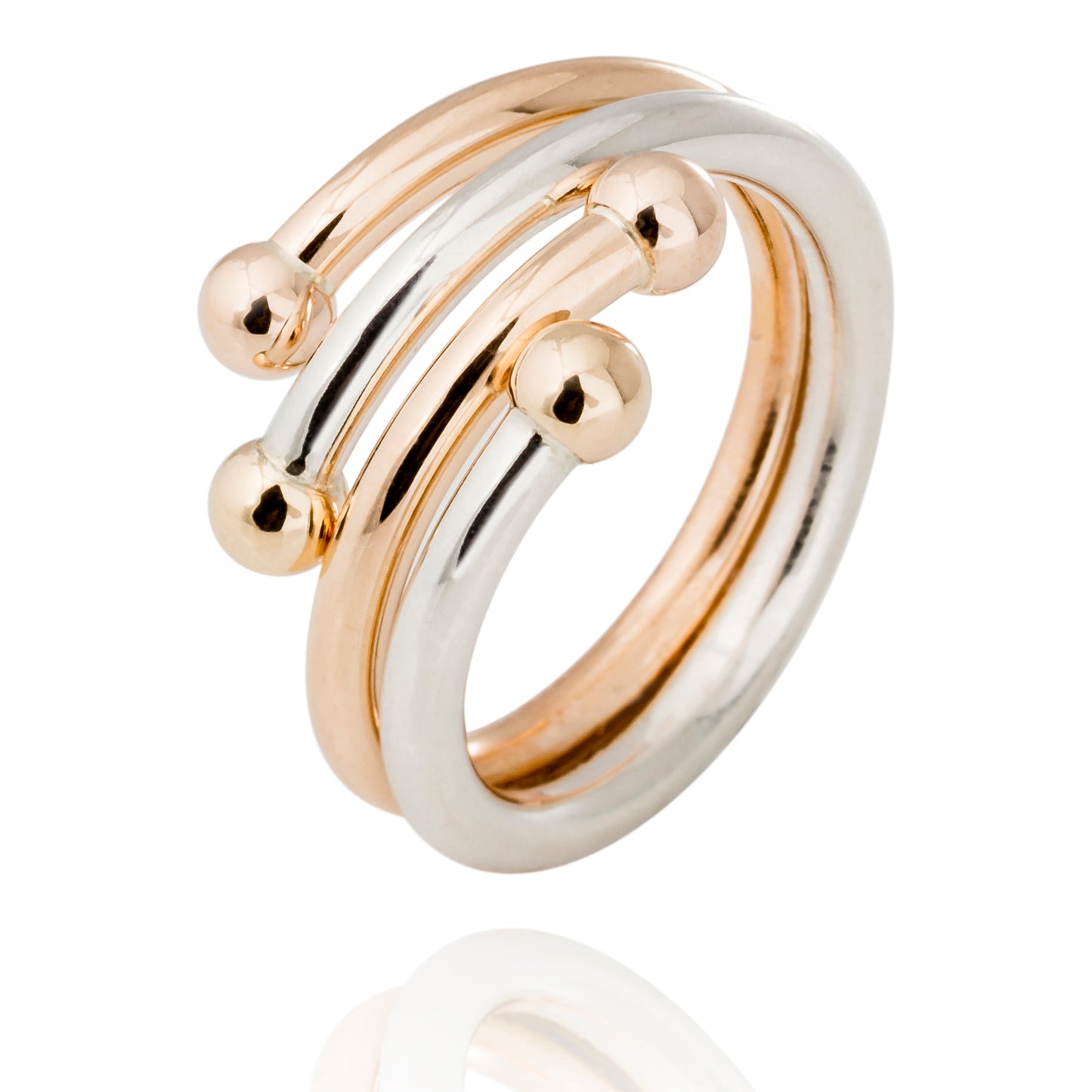 Tornado ring i silver blank