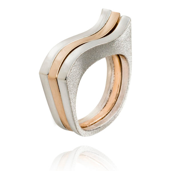 Vågspel ring silver tunn