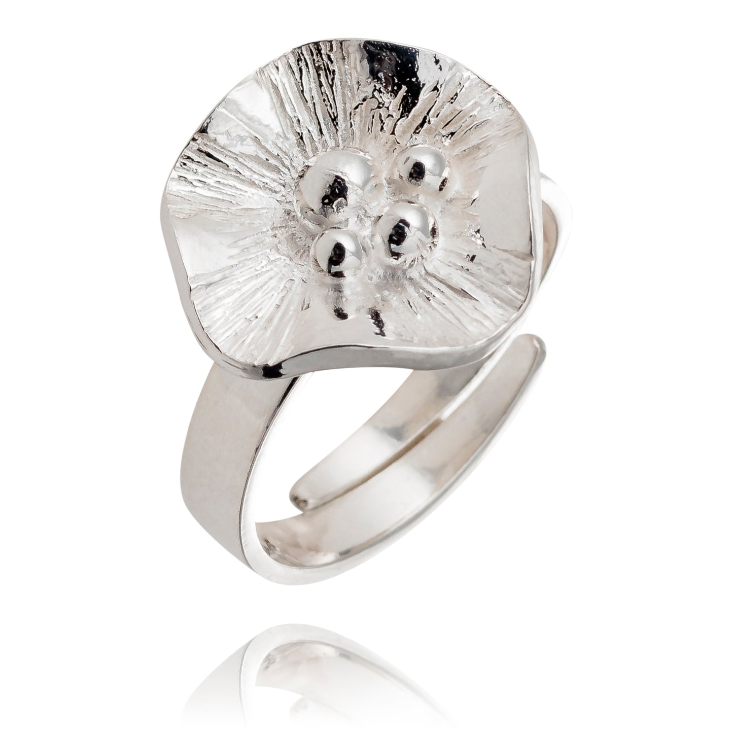 Vallmo ring i silver