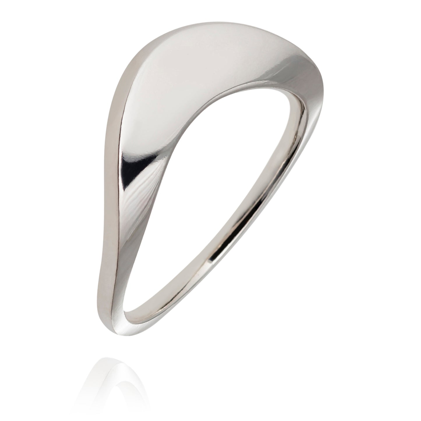 Waterfall ring blank silver