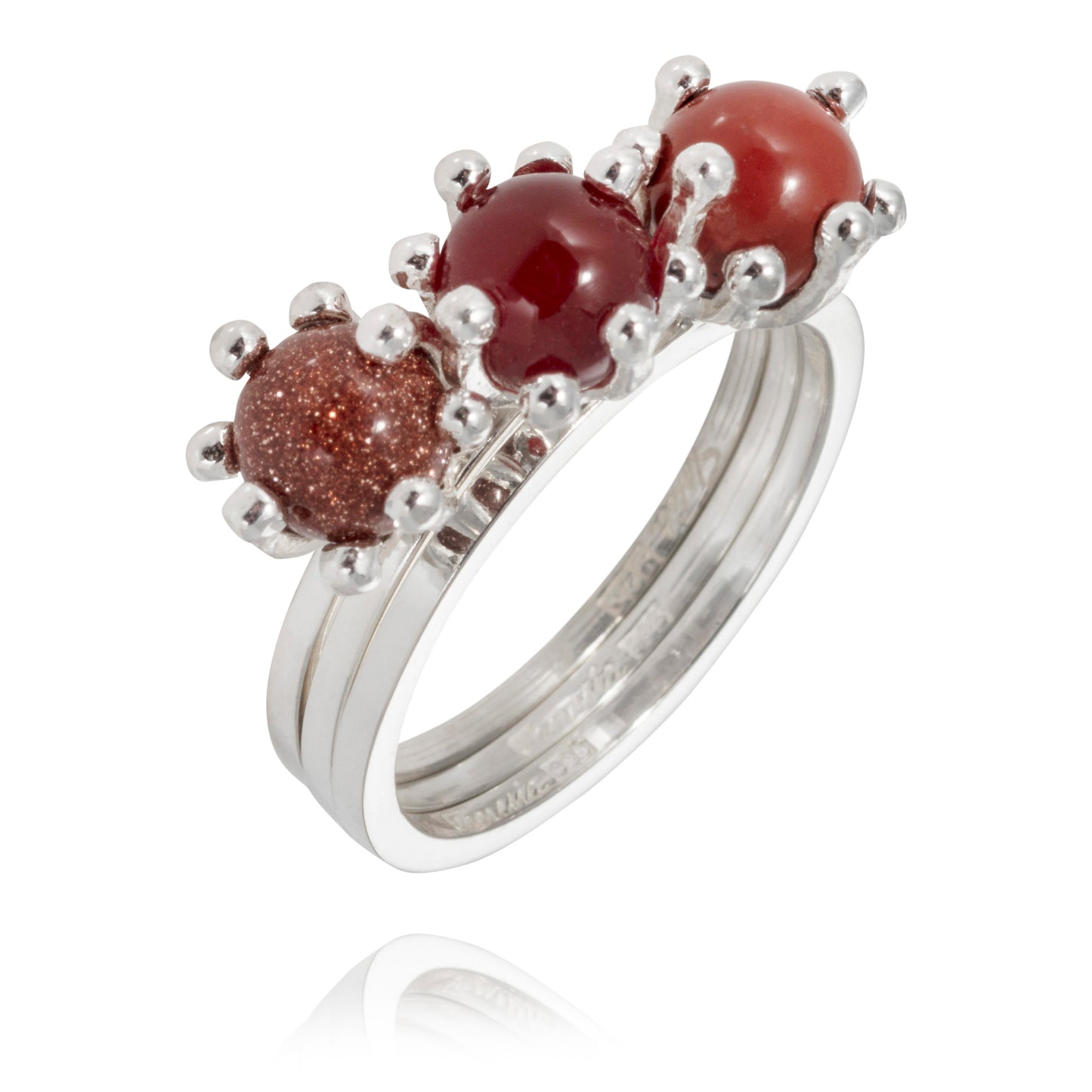 Pearl cage silver with Jasper