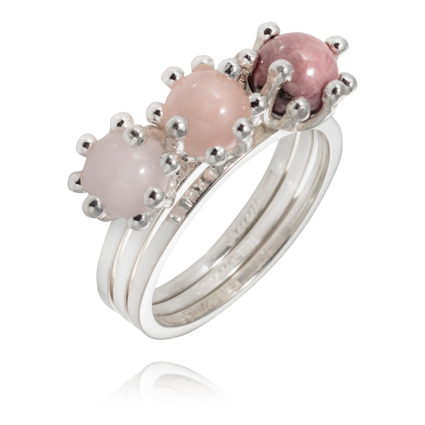 Pärlbur silver Rhodonit