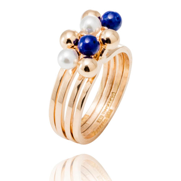 Sagan om ringen 1 ring i guld med lapis lazuli